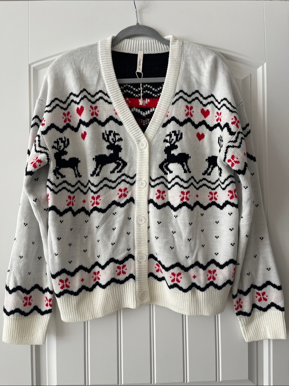 Simplee Women’s Christmas Holiday Cardigan Medium NWOT